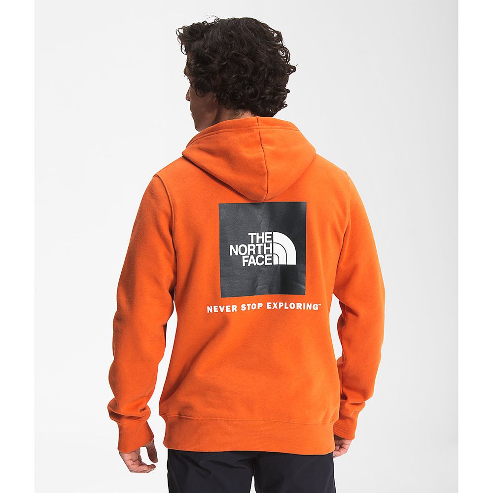 The North Face Hoodie Mens Australia - The North Face Box Nse Pullover Orange (NRD-076983)